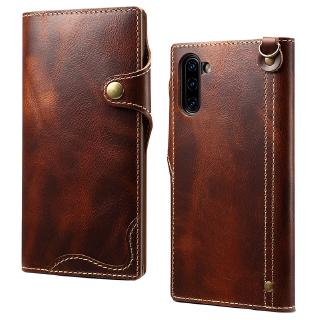 Bao nắp gập chất da cổ điển cho điện thoại Samsung Galaxy Note 10 Plus S10 S10e Note 8 9 S9 S8