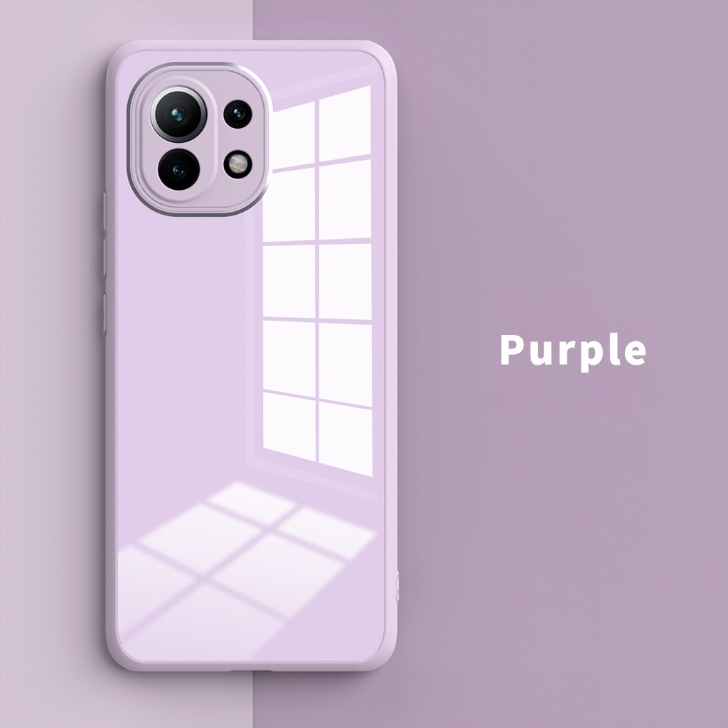 Xiaomi 11 Lite 5G NE Mi11 Ốp Điện Thoại Mặt Kính Viền Mềm Bảo Vệ camera Cho POCO F3 5G Sự Bảo Vệ