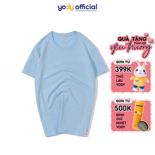 Áo phông nam YODY cổ tròn thun cotton mềm mại thoáng mát PPM4255