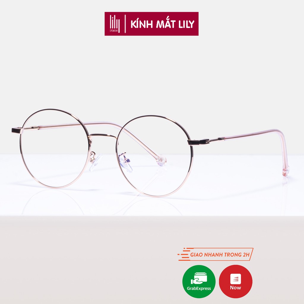 Kính cận Nobita gọng kim loại tròn mảnh 2626 thời trang Lilyeyewear