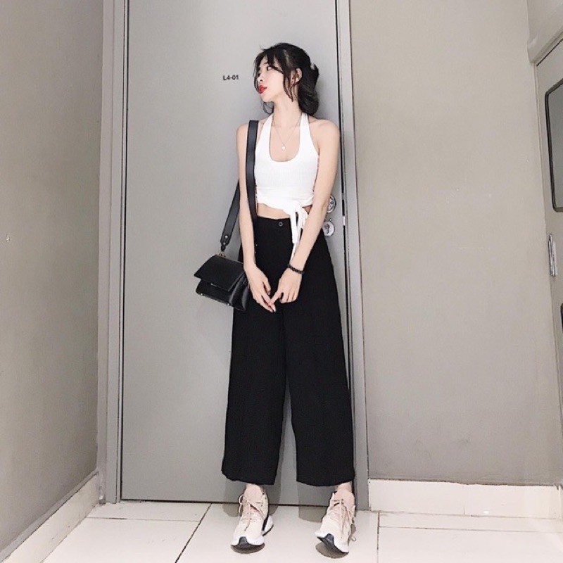 Quần Lửng Ống Rộng Phong Cách Hàn Quốc Trẻ Trung Dành Cho Nữ