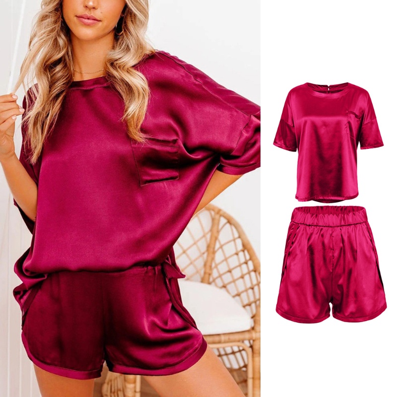 Set Đồ Ngủ 2 Món Gồm Áo Thun Cổ Tròn Tay Dài Và Quần Jogger Dây Rút Thời Trang Mùa Thu Cho Nữ