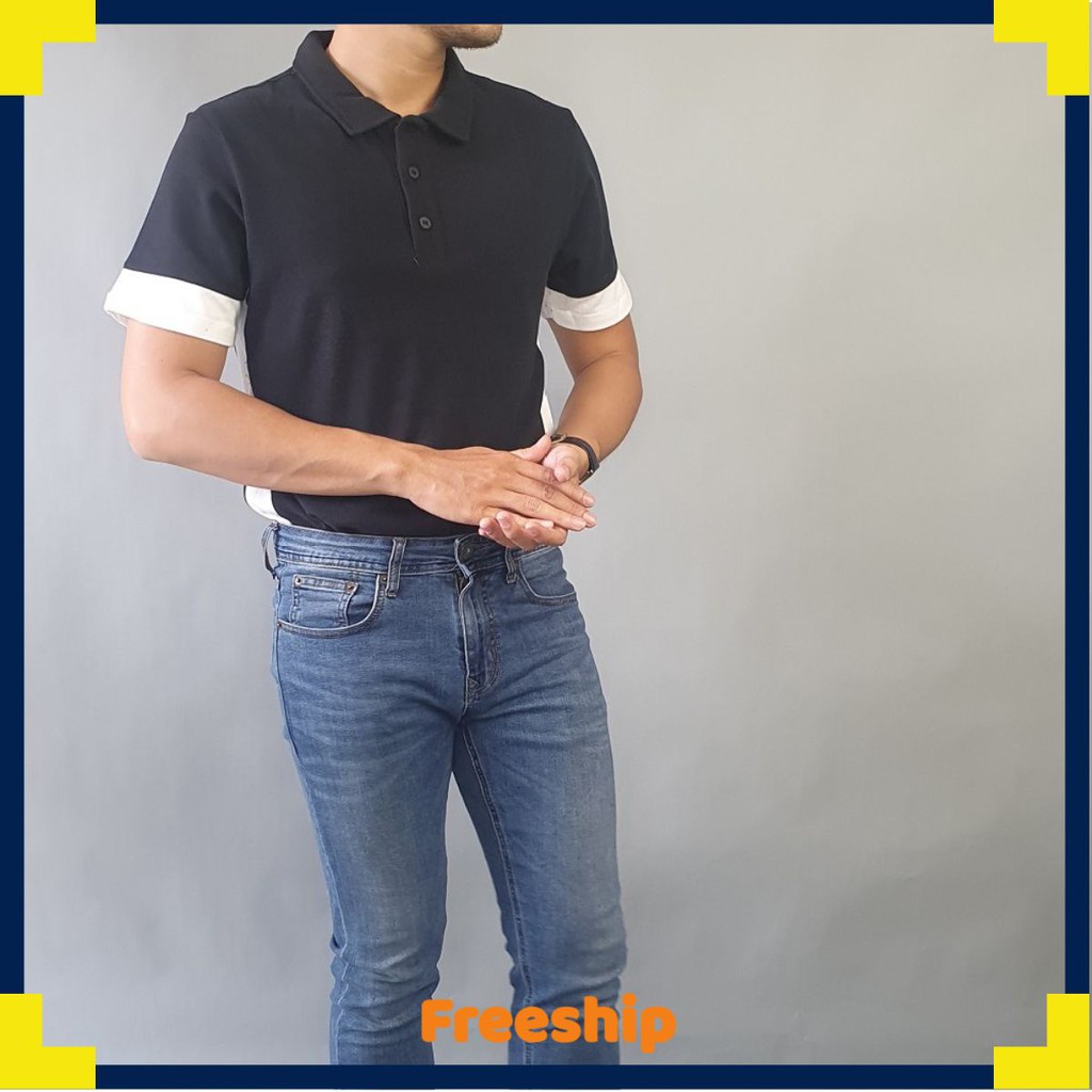 Áo Thun Nam Tay Ngắn | Áo Phông Nam Tay Lỡ Cổ Đứng Thời Trang Cao Cấp A02-04 khacvietshop