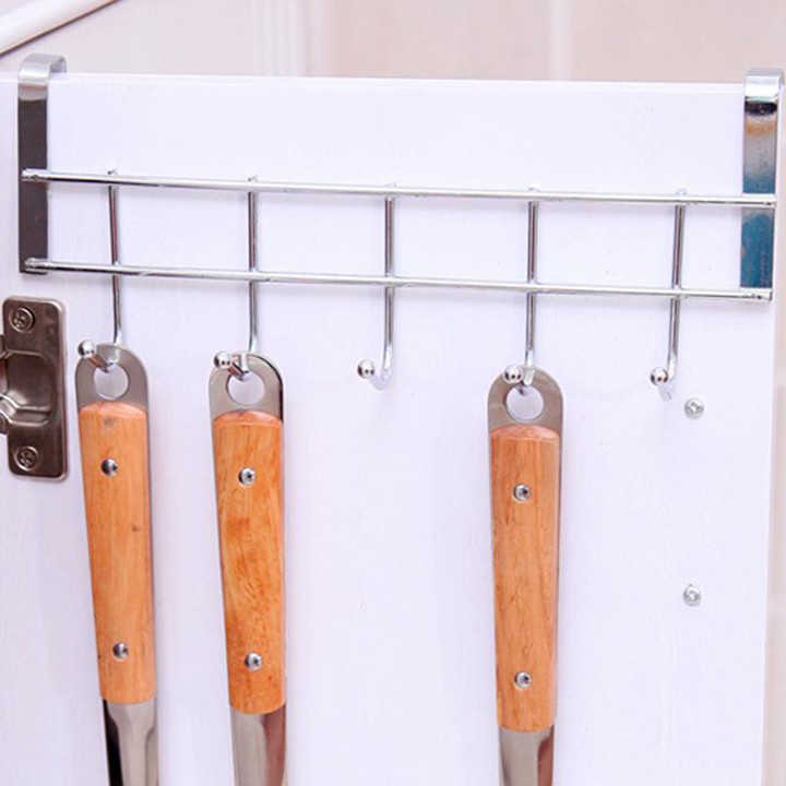 Móc treo đồ, Móc Inox Treo Đồ Gắn Sau Tủ Cánh Cửa Nhà Tắm Phòng Bếp Dán Tường
