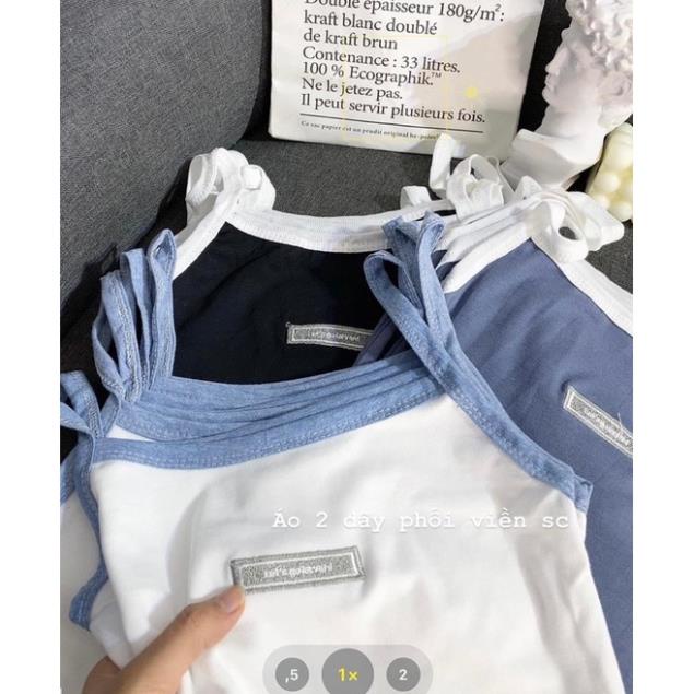 [Xả Kho] Áo 2 Dây Croptop Dáng Ống♥️ Áo Croptop Nữ Thêu WILL Chất Bo Gân Thiết Kế Basic Ôm Sát Body Lên Dáng Cực Xinh
