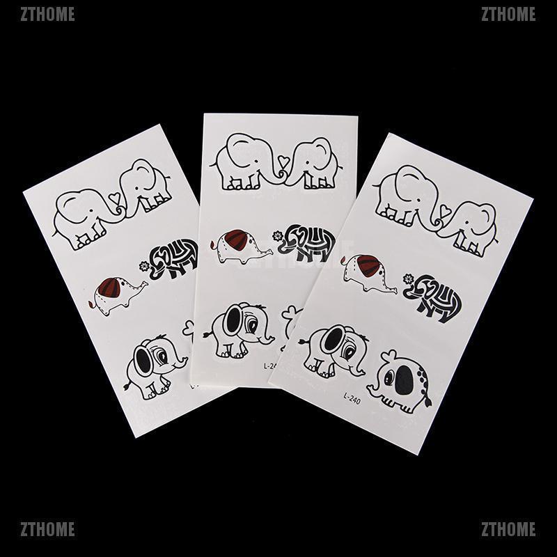 Sticker hình xăm dán cơ thể hình động vật chống nước tiện dụng