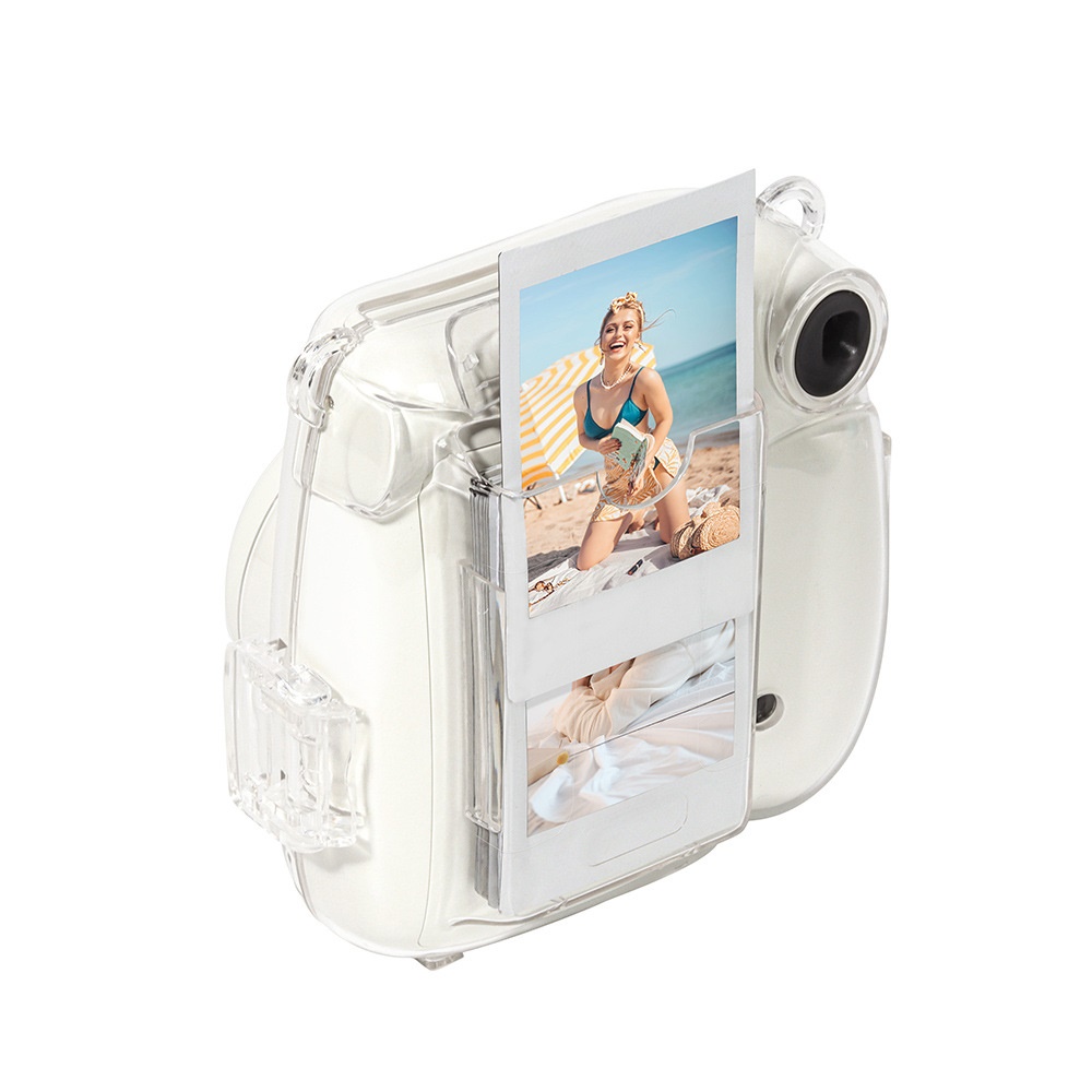 Lammcou Túi đựng ảnh PC instax mini 7 Hộp đựng trong suốt tương thích với Máy ảnh tức thì Fujifilm Instax Mini 7