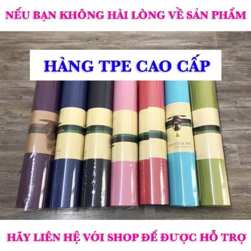 Thảm Tập yoga Thể Dục Tại Nhà cao su non Chống Trượt 2 Lớp Dày 6mm Chất Liệu TPE Cao Cấp Chống Trơn Trượt  BN