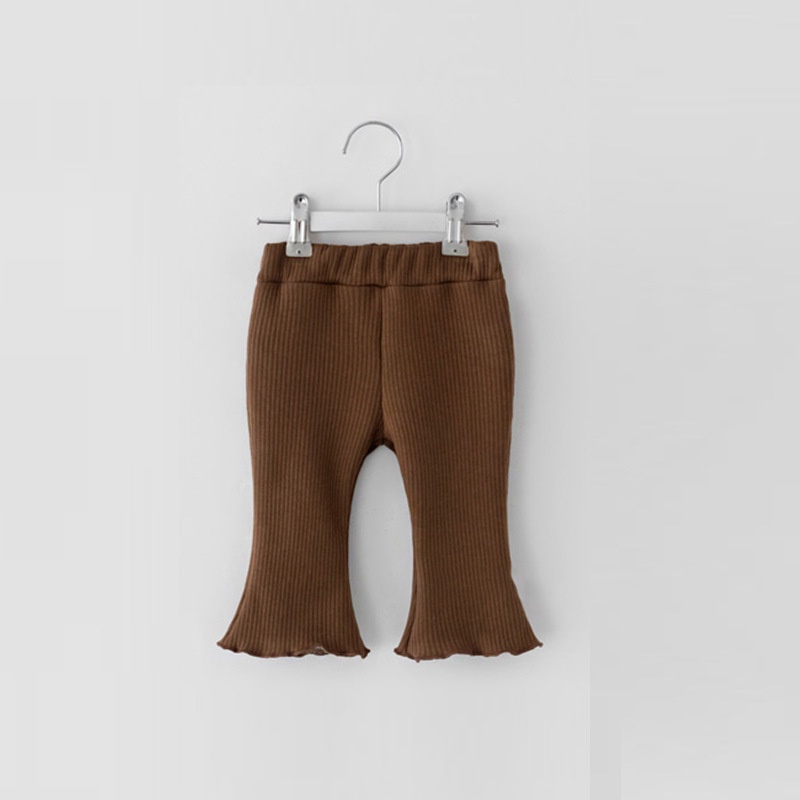 Quần Dài Cotton Ống Loe Họa Tiết Sọc Caro Phong Cách Phương Tây Thời Trang Mùa Xuân Mới Cho Bé Gái IPNN