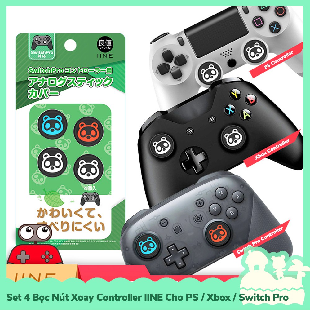[Sẵn VN - NowShip] IINE Set 4 Bọc Nút Cần Xoay Analog Cho Tay Cầm Game Controller PS Play Station / Switch Pro / Xbox