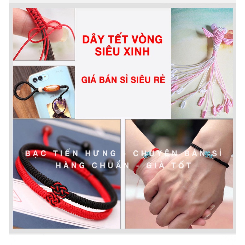 ⚠️ BÁN SỈ ⚠️ 25 màu: Cuộn dây đan vòng handmade 0.8mm loại 1 - hàng tốt TH102