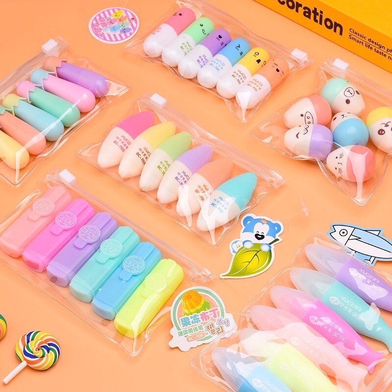 Vỉ 6 bút dạ quag mini siêu xinh