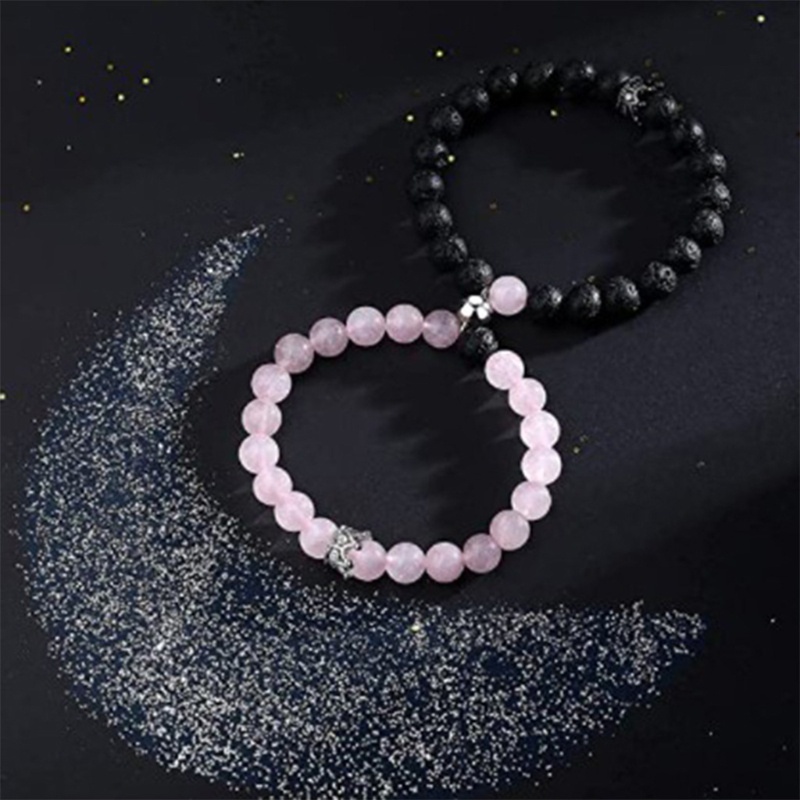 Vòng Tay Chuỗi Hạt Hình Vương Miện Từ Tính Thời Trang Cho Cặp Đôi