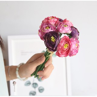 Bó hoa hồng giả sinh động dùng trong trang trí - Hoa Giả Trang Trí