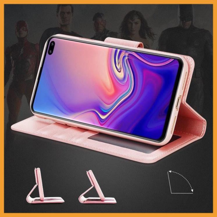 Bao da Samsung Galaxy S20 / S20 Plus / S20 Ultra / S10 Lite / S9 Plus dạng ví hiệu hanman, ngăn đựng thẻ ATM