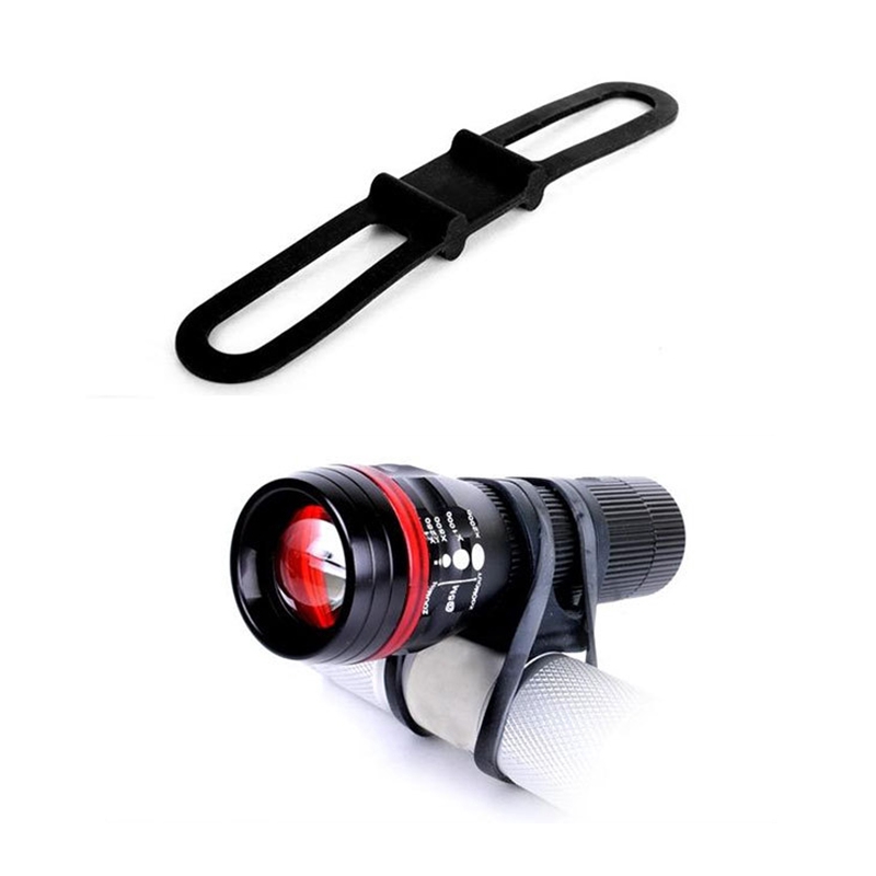 Phụ kiện xe đạp Bike Front Light Holder Bicycle Handlebar Flashlight Phone Silicone Fixing Tie Rope Strap