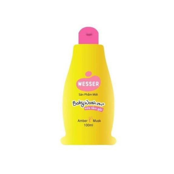 Sữa tắm gội toàn thân trẻ em Wesser 2in1 thành phần thiên nhiên nhập khẩu Hàn Quốc (Màu hồng)