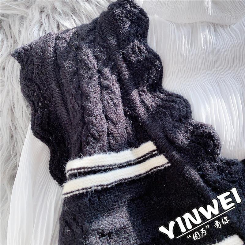 Áo len không tay cổ chữ V dáng rộng thiết kế thời trang phong cách Hàn Quốc cho nữ