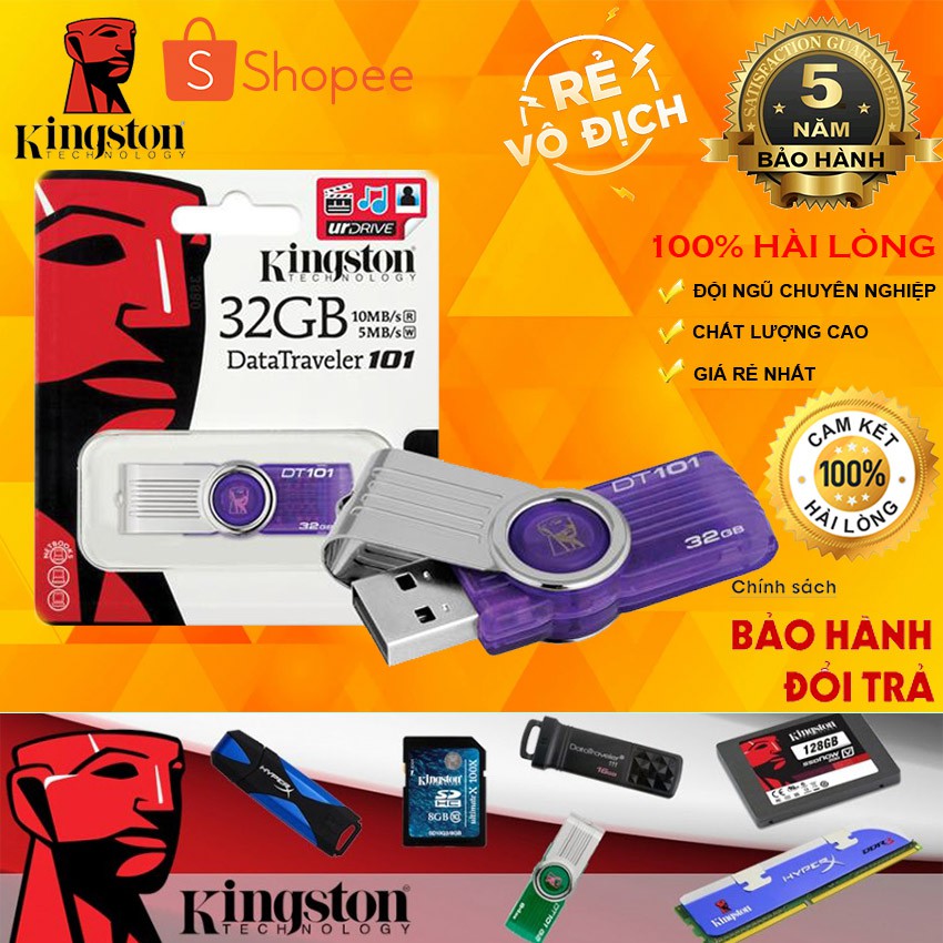 USB Kingston 32gb chính hãng bảo hành 5 năm