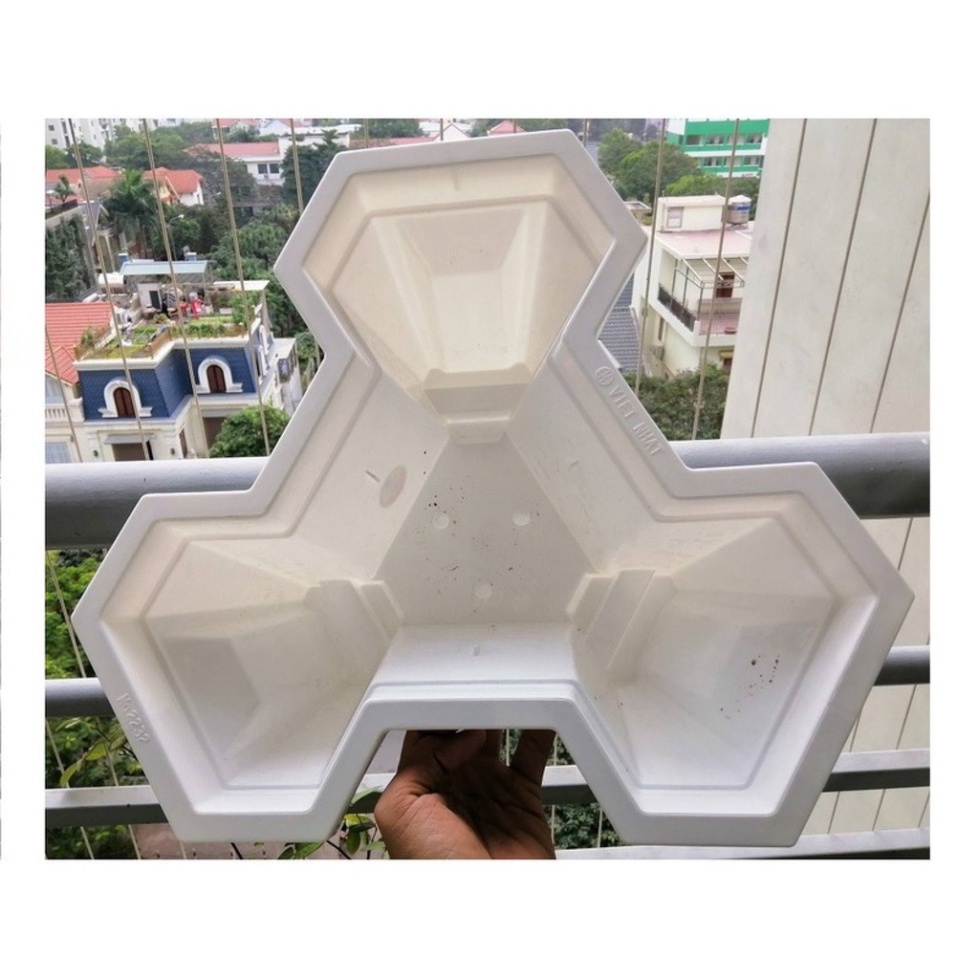 combo 10 chậu trồng hoa tam giác, chậu hoa tam giác nhựa Việt Nhật