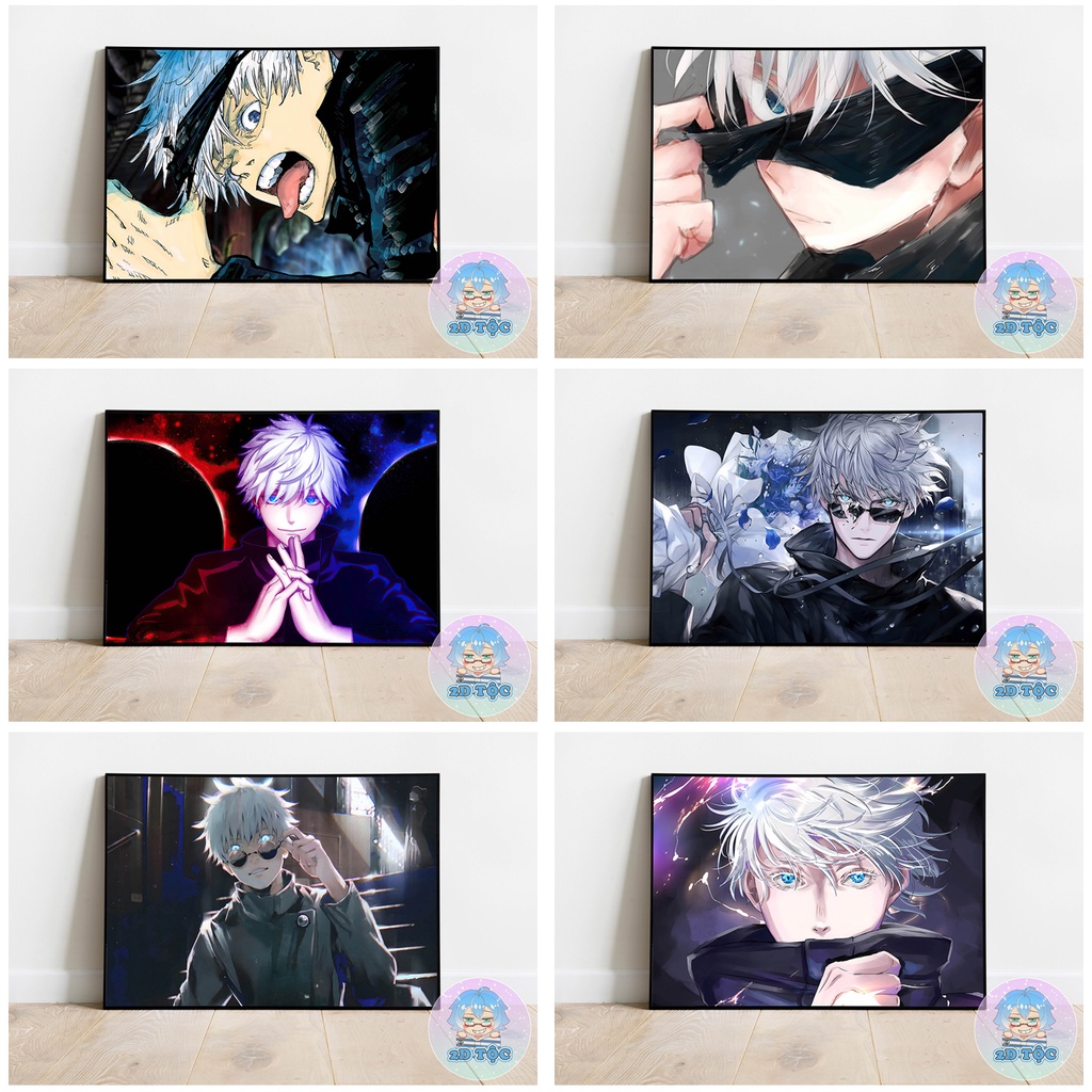 TRANH POSTER A3 GOJO SATORU  ANIME MANGA JUJUTSU KAISEN CHÚ THUẬT HỒI CHIẾN CHẤT LIỆU GIẤY CAO CẤP - 2D TỘC SHOP