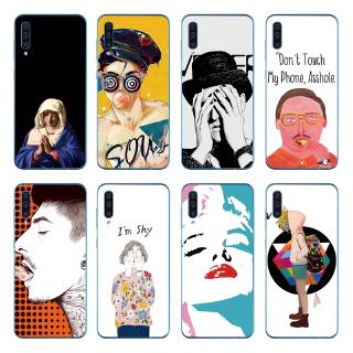Ốp lưng TPU chống sốc hình cô gái cho Samsung Galaxy A90 A80 A70 A60