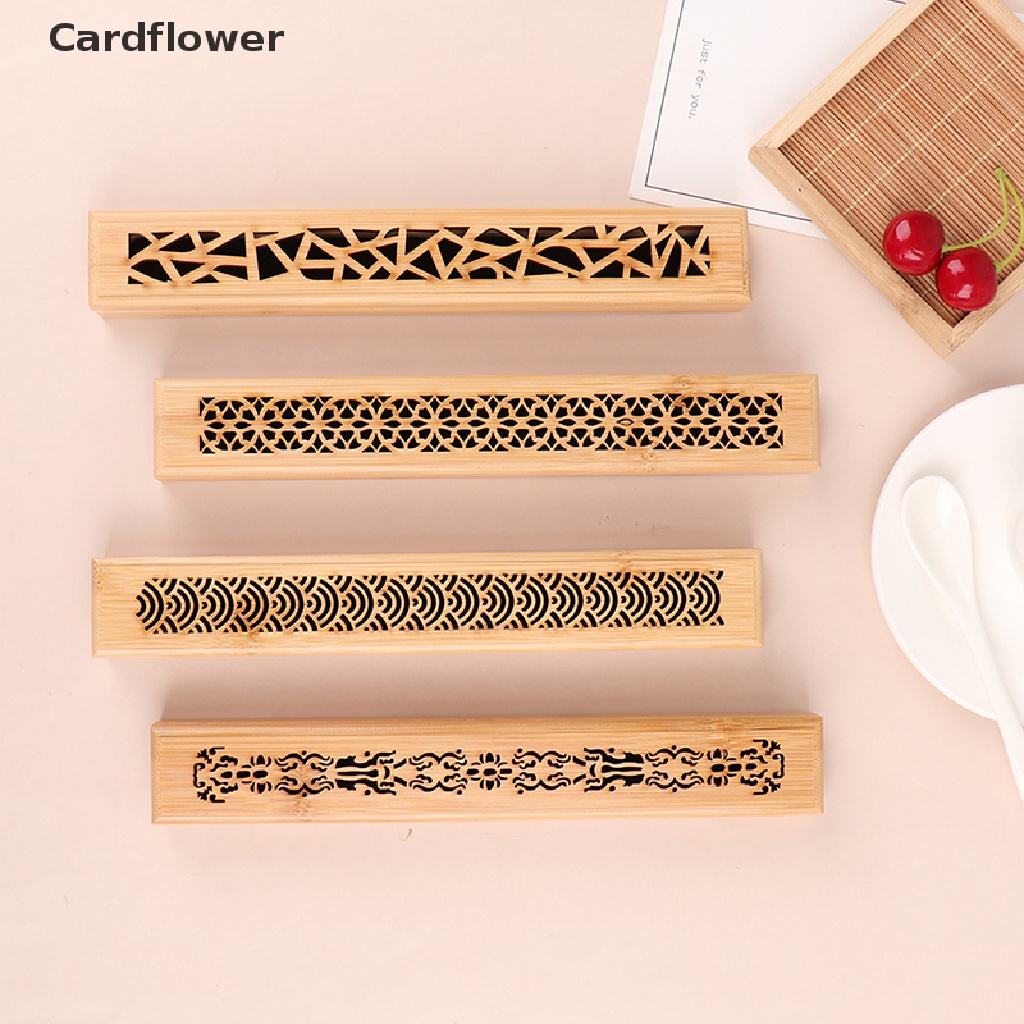 Hộp đựng đốt trầm hương bằng gỗ tre có ngăn đựng tro kiểu mới