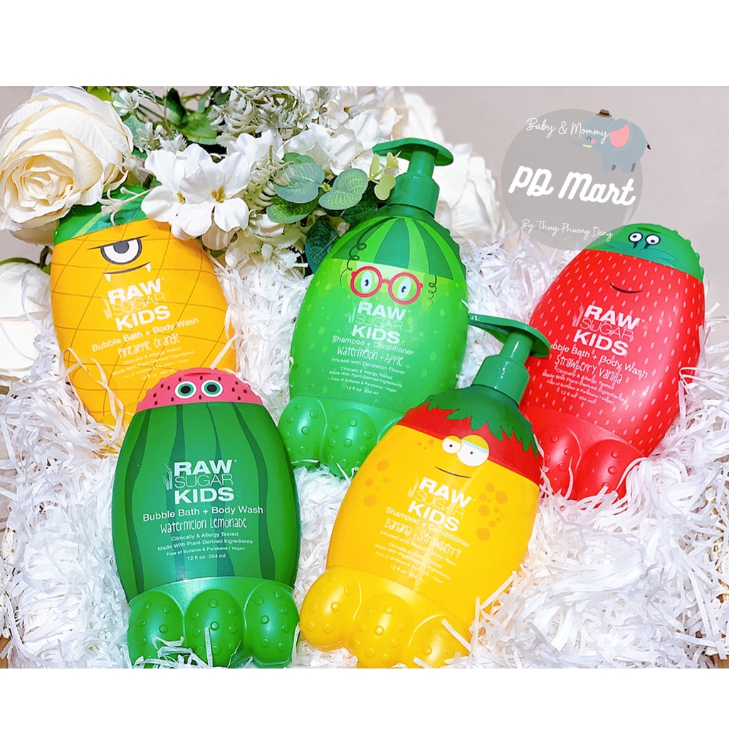 Sữa tắm - gội xả RAW SUGAR KIDS
