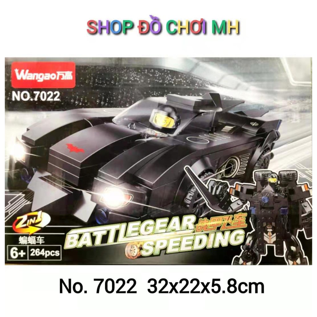 Đồ chơi lego xếp hình lắp ráp wangao 7021~7024 - xe hơi biến hình người máy