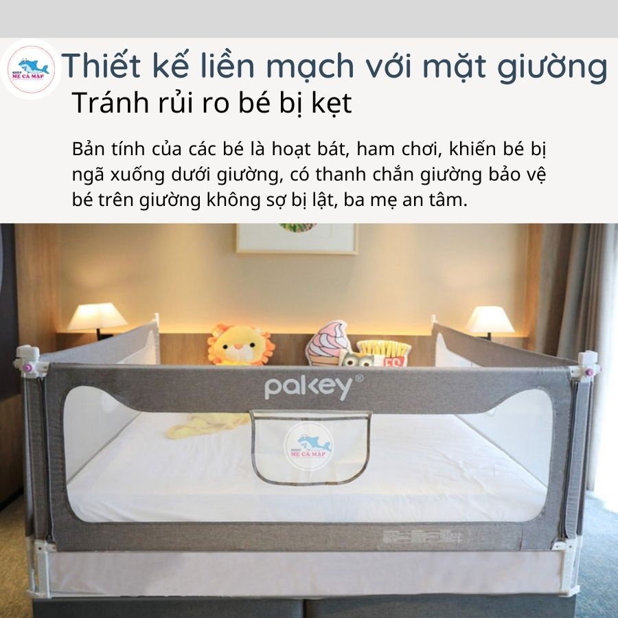 Thanh chắn giường cho bé Pakey SV1 và S1, mẫu mới CAO CẤP nhất SIÊU DÀY chắc chắn cao tới 103cm (1 thanh chắn 1 mặt)
