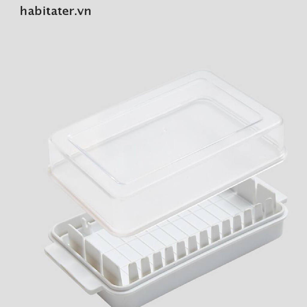 Khay Đựng Bơ / Phô Mai Trong Suốt Có Nắp Đậy Tiện Dụng Cho Nhà Bếp