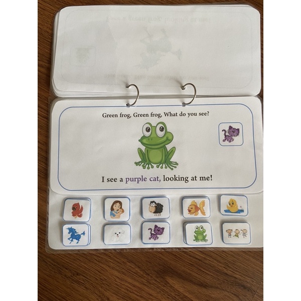 Học liệu bóc dán Brown bear quét mã QR ra file nghe cho bé