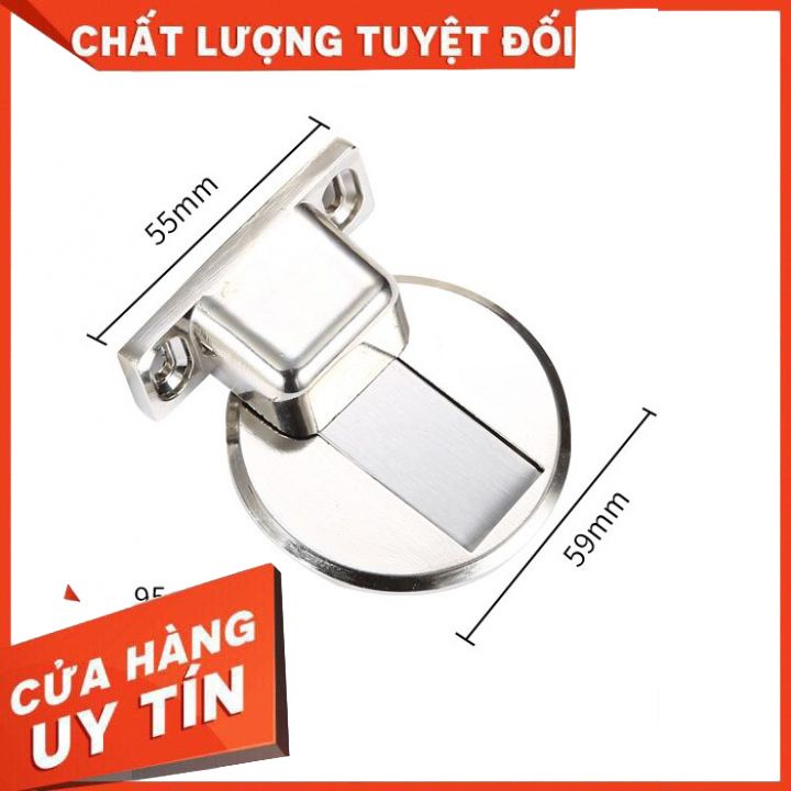 Chặn cửa nam châm hít tự động chống va đập hiệu quả. Hợp kim kẽm chống rỉ, Dán keo 3M hoặc bắt vít (kèm cả 2 phụ kiện)