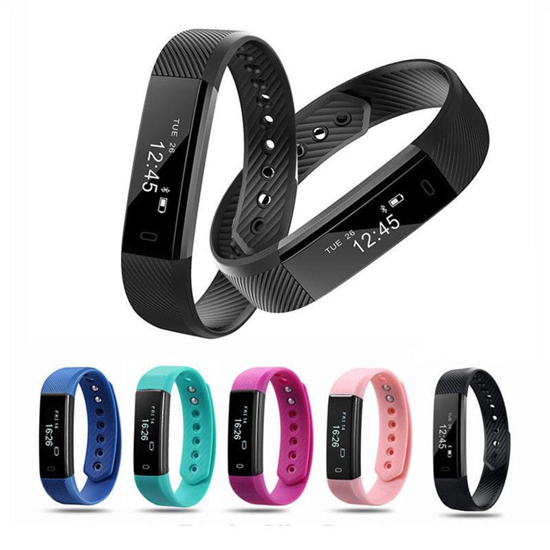 Bộ vòng tay thông minh ID115 kết nối Bluetooth theo dõi sức khỏe