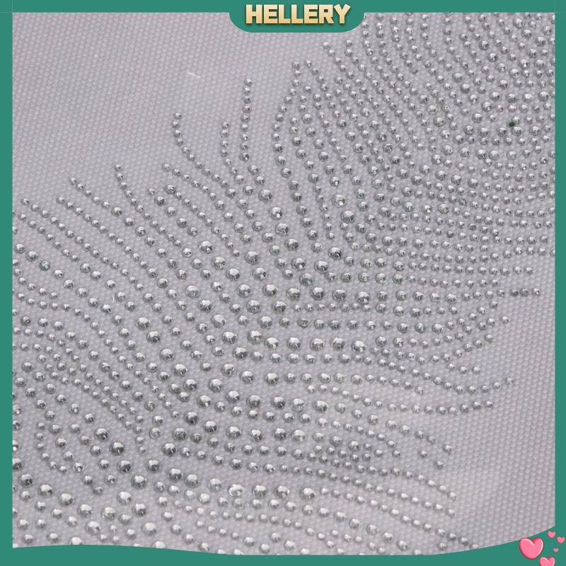 Miếng Dán Ủi Quần Áo Hình Lông Vũ Đính Đá 9.45 &quot;