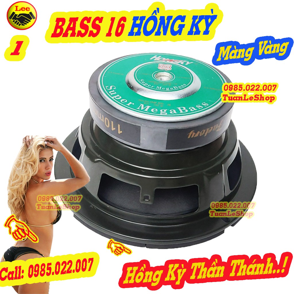 LOA BASS 16 HỒNG KỲ MÀNG VÀNG TỪ 110MM CAO CẤP - GIÁ 1 CHIẾC BASS 1.6 TẤC