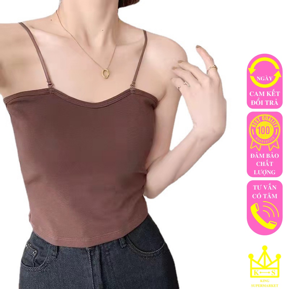 [Free Ship] Áo Bra 2 Dây Body Có Sẵn Đệm Ngực, Chất Vải 100% Cotton, Dây Áo Cài Điều Chỉnh Mã ABR151