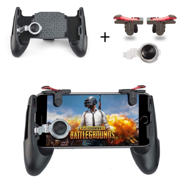 Combo PUBG 3 trong 1 bộ tay cầm chơi game và bộ 2 nút di chuyển chơi game Pubg D9 Liên Quân Mobile