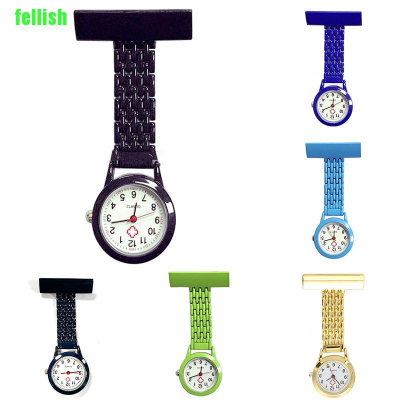 [Fel] Stainless Steel Nurse Watch Brooch Tunic Fob Watches Medical Doctor Vet Uniform BLG