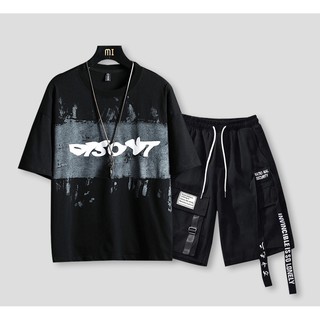 Bộ Quần Áo Nam Áo Thun Cổ Tròn Loang Sơn Quần Short Phong Cách Thời Trang Zenkonu TOP NAM 1000148 + SHORT NAM 1000010