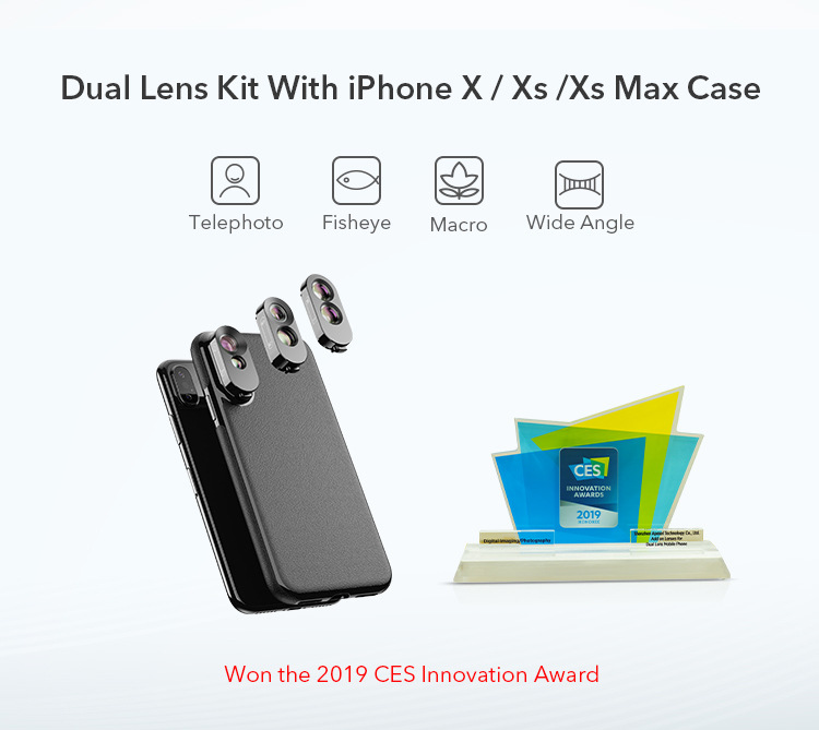 Bộ Lens Mở Rộng Góc Chụp Cho Iphonex / Xsmax
