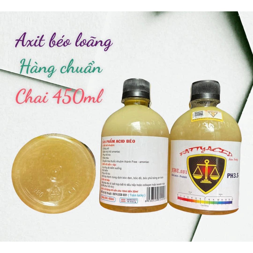 Axit béo nước và Axit béo Plus khử kiềm, chống xót và phục hồi tóc hư tổn chính hãng