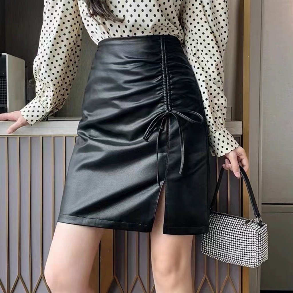 Chân váy da rút dây hàng Quảng Châu