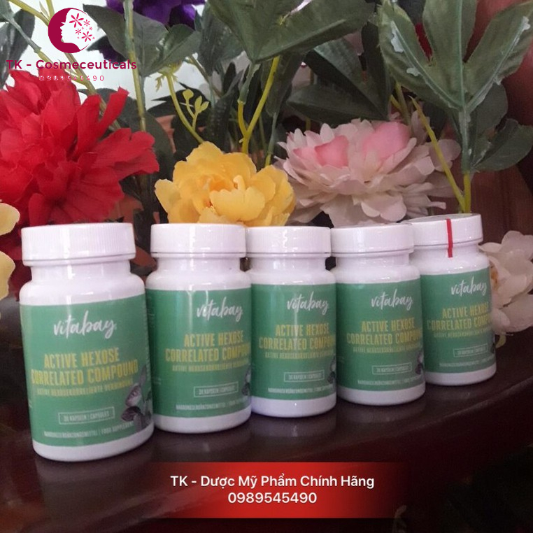AHCC Vitabay 500mg Đào Thải Tiêu Diệt HPV  - Hộp 30 Viên