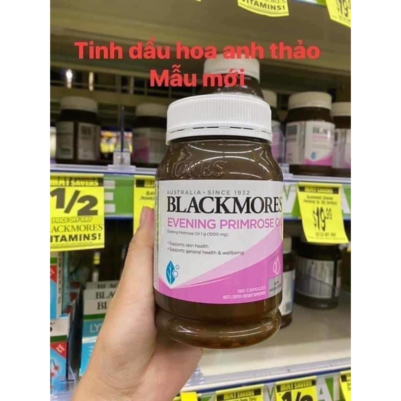 [Hàng Chuẩn ÚC] Blackmores Evening Primrose Oil - Viên uống tinh dầu hoa anh thảo 190 viên