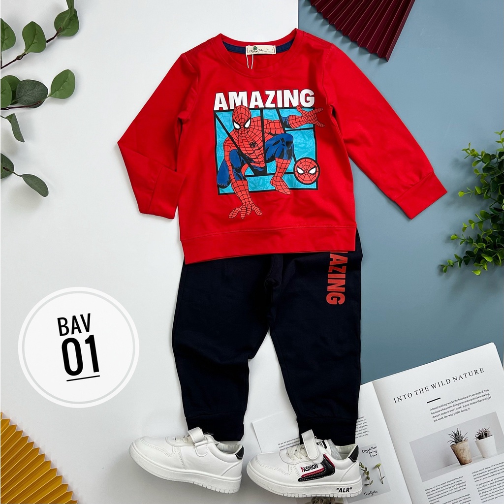 Bộ dài tay siêu nhân nhện LITIBABY cho bé trai 10-25 kg . Hàng chính hàng siêu đẹp