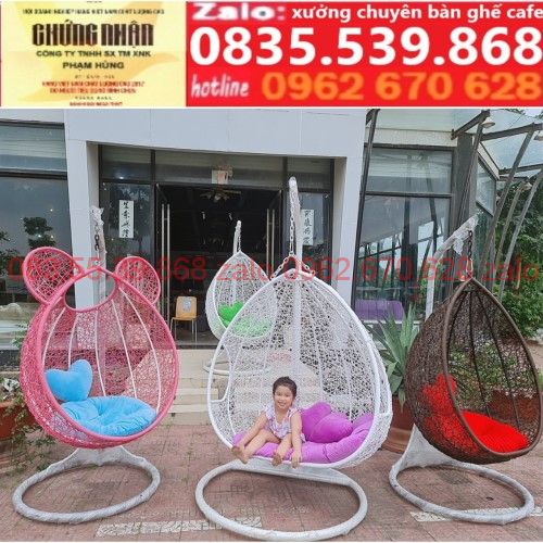 Xích đu đơn thư giãn xích đu tổ chim .xích đu mây nhựa