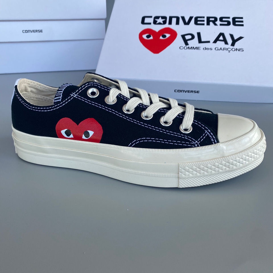 Giày thể thao Converse7556 2021 vải Canvas phối màu trắng đen thời trang mùa hè cho cặp đôi