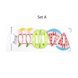 Set kẹp tóc trái cây mùa hè