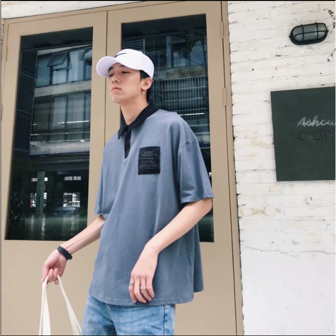 polo nam bông áo thun nam unisex from rộng áo phông nam thời trang áo polo phong cách Hàn Quốc áo thun kiểu nữ tiếng Nhật áo thun có cổ nữ